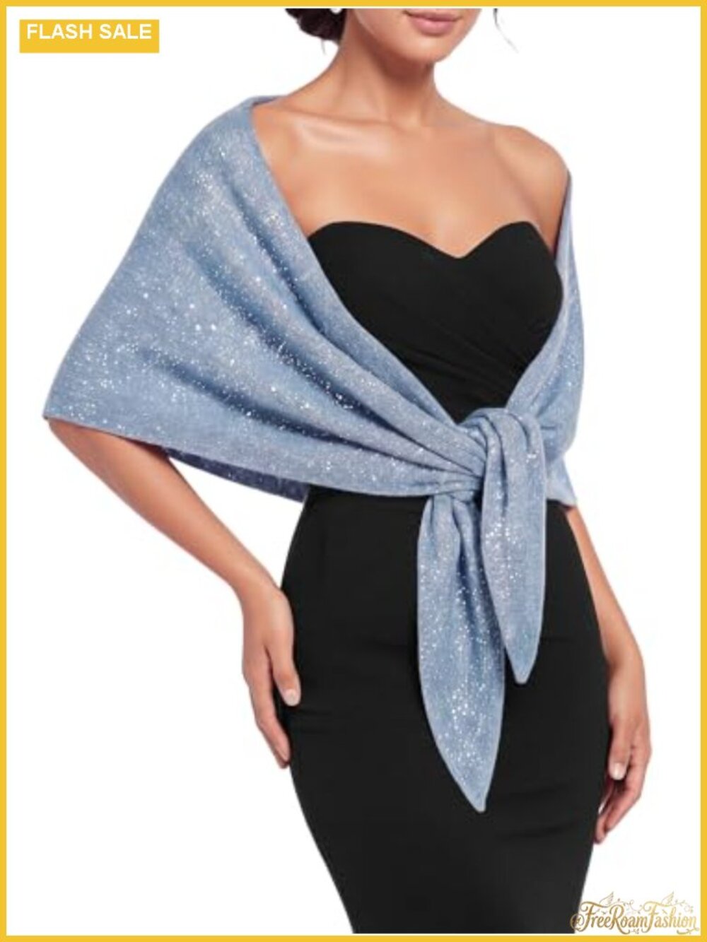 Sequin Triangle Shawl Wrap Poncho One Size Women's Capelet